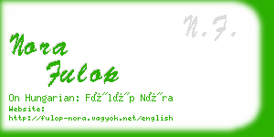 nora fulop business card